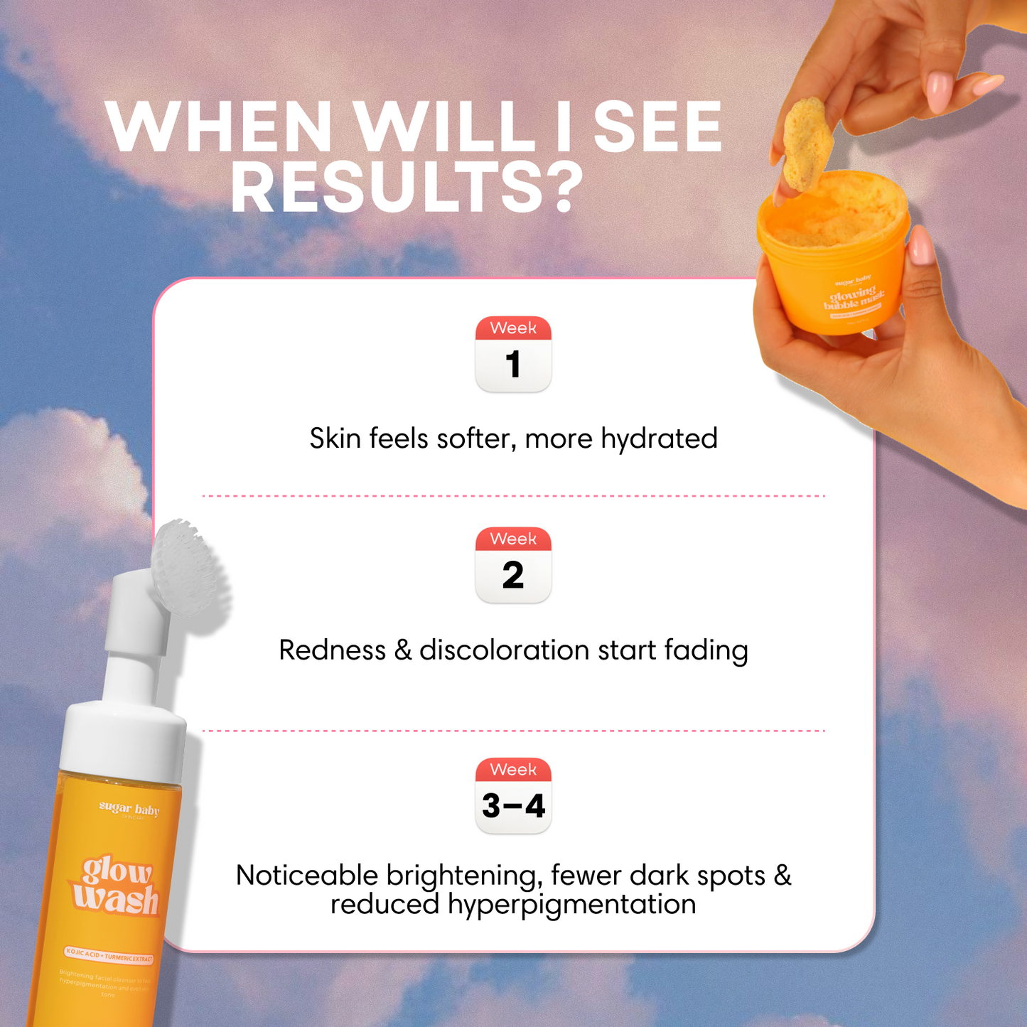 Brightening Duo – Glow Bubble Mask & Wash for Dark Spots